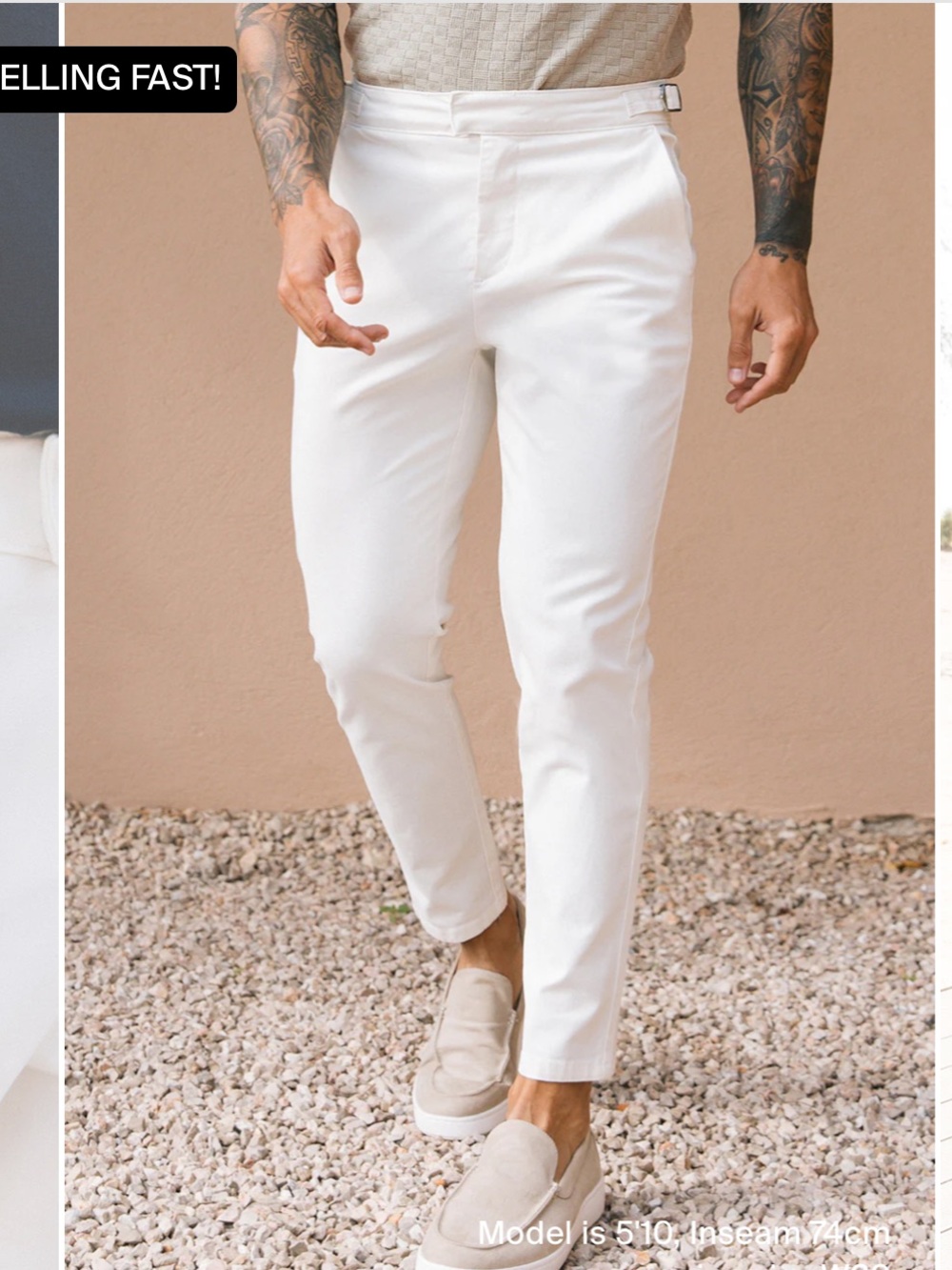 MAUVAIS Beaufort Stretch Chinos White